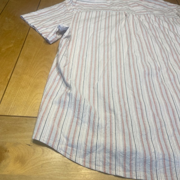 Marine Layer XL Striped Button Up Shirt One Pocket Short Sleeve - Picture 12 of 16
